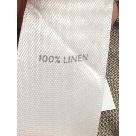 Pure Jill roll tab pull on Linen Elastic Waist Pants M Relaxed Fit cool khaki - Picture 5 of 11